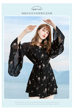 Load image into Gallery viewer, 2019 Summer new boutique women's printing loose shorts lady chic thin chiffon jumpsuit 88808
