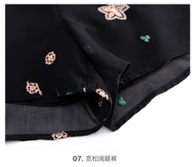 Load image into Gallery viewer, 2019 Summer new boutique women's printing loose shorts lady chic thin chiffon jumpsuit 88808