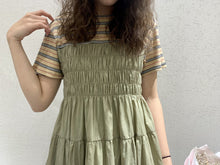 Load image into Gallery viewer, 2019 Summer Sweet Temperament Korean Women's Short Sleeve Crewneck Big Pendulum Dress Microfinance Supply 3630