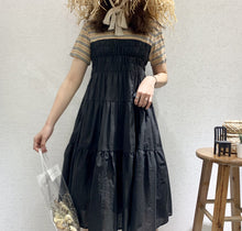 Load image into Gallery viewer, 2019 Summer Sweet Temperament Korean Women's Short Sleeve Crewneck Big Pendulum Dress Microfinance Supply 3630