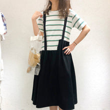 Load image into Gallery viewer, The 2019 summer new women's straps striped two-piece Korean dress suit micro supply 3660