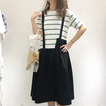 Load image into Gallery viewer, The 2019 summer new women's straps striped two-piece Korean dress suit micro supply 3660