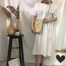 Load image into Gallery viewer, New cotton and hemp dress in summer of 2019