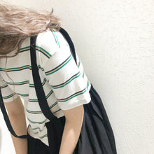 Load image into Gallery viewer, The 2019 summer new women's straps striped two-piece Korean dress suit micro supply 3660