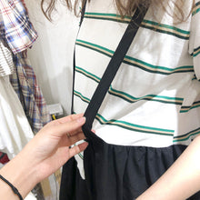 Load image into Gallery viewer, The 2019 summer new women's straps striped two-piece Korean dress suit micro supply 3660