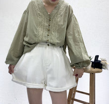 Load image into Gallery viewer, 2019 summer temperament regular cardigan long sleeve V-neck loose blouse wholesale 3633