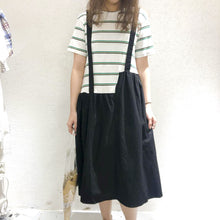 Load image into Gallery viewer, The 2019 summer new women's straps striped two-piece Korean dress suit micro supply 3660