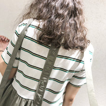 Load image into Gallery viewer, The 2019 summer new women's straps striped two-piece Korean dress suit micro supply 3660