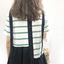 Load image into Gallery viewer, The 2019 summer new women's straps striped two-piece Korean dress suit micro supply 3660