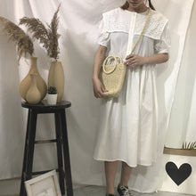 Load image into Gallery viewer, New cotton and hemp dress in summer of 2019