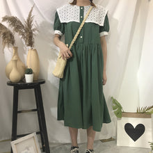 Load image into Gallery viewer, New cotton and hemp dress in summer of 2019