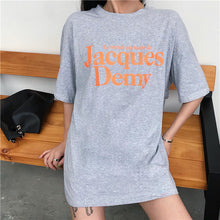 Load image into Gallery viewer, 2019 New Korean version of carefully machine leisure set loose large version of T-shirt letters printed dress 8038