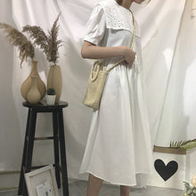 Load image into Gallery viewer, New cotton and hemp dress in summer of 2019