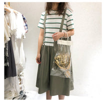 Load image into Gallery viewer, The 2019 summer new women's straps striped two-piece Korean dress suit micro supply 3660