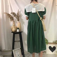 Load image into Gallery viewer, New cotton and hemp dress in summer of 2019