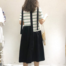 Load image into Gallery viewer, The 2019 summer new women's straps striped two-piece Korean dress suit micro supply 3660