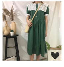 Load image into Gallery viewer, New cotton and hemp dress in summer of 2019