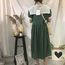 Load image into Gallery viewer, New cotton and hemp dress in summer of 2019