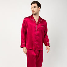 Load image into Gallery viewer, Cross-border pajamas for men two sets of couple pajamas 100% mulberry silk household clothing factory direct wholesale
