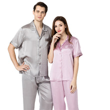 Load image into Gallery viewer, Summer 2019 New Men's Housewear 100 Silk Couple Sleepwear Factory Direct Wholesale