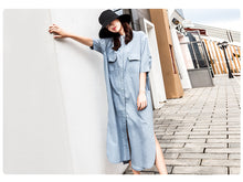 Load image into Gallery viewer, 2019 New Solid Color Urban Leisure AliExpress Under 10% High Waist and Split Skirt