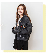Load image into Gallery viewer, Cowboy jacket, short, 100-set long-sleeved jacket 7002