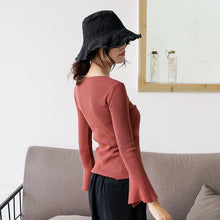 Load image into Gallery viewer, [No refund, no change at the end of the season] Women 148 with round collar, slim pullover, knitted bottom sweater