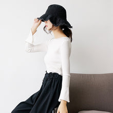 Load image into Gallery viewer, [No refund, no change at the end of the season] Women 148 with round collar, slim pullover, knitted bottom sweater