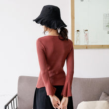 Load image into Gallery viewer, [No refund, no change at the end of the season] Women 148 with round collar, slim pullover, knitted bottom sweater