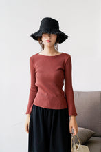 Load image into Gallery viewer, [No refund, no change at the end of the season] Women 148 with round collar, slim pullover, knitted bottom sweater