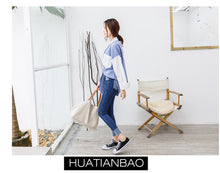 Load image into Gallery viewer, "48 yuan will not return or change at the end of the season" pencil ash jeans women slim stretch ankle pants K2925