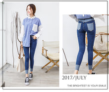 Load image into Gallery viewer, "48 yuan will not return or change at the end of the season" pencil ash jeans women slim stretch ankle pants K2925