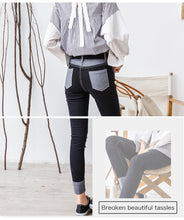 Load image into Gallery viewer, "48 yuan will not return or change at the end of the season" pencil ash jeans women slim stretch ankle pants K2925