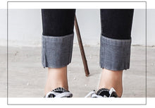 Load image into Gallery viewer, "48 yuan will not return or change at the end of the season" pencil ash jeans women slim stretch ankle pants K2925