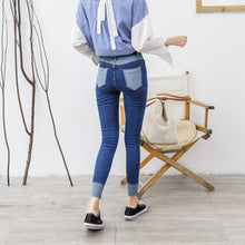 Load image into Gallery viewer, "48 yuan will not return or change at the end of the season" pencil ash jeans women slim stretch ankle pants K2925