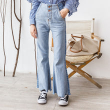 Load image into Gallery viewer, "48 yuan will not return or change at the end of the season" pencil ash jeans women slim stretch ankle pants K2925