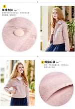 Load image into Gallery viewer, Spring 2019 New Women's Wear Pure White Jacket Single-row Button Short Fashion Lady Wool Jacket 96866
