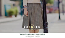 Load image into Gallery viewer, 2019 Autumn new boutique women's dress pattern splice Baiqi a word skirt trim body show thin half-length skirt 28535
