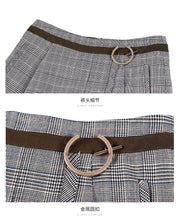 Load image into Gallery viewer, 2019 Autumn new boutique women's dress pattern splice Baiqi a word skirt trim body show thin half-length skirt 28535