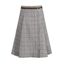 Load image into Gallery viewer, 2019 Autumn new boutique women's dress pattern splice Baiqi a word skirt trim body show thin half-length skirt 28535