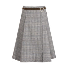 Load image into Gallery viewer, 2019 Autumn new boutique women's dress pattern splice Baiqi a word skirt trim body show thin half-length skirt 28535