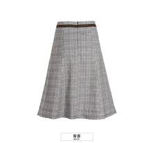 Load image into Gallery viewer, 2019 Autumn new boutique women's dress pattern splice Baiqi a word skirt trim body show thin half-length skirt 28535