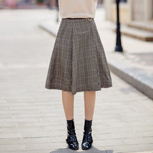 Load image into Gallery viewer, 2019 Autumn new boutique women's dress pattern splice Baiqi a word skirt trim body show thin half-length skirt 28535