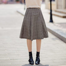 Load image into Gallery viewer, 2019 Autumn new boutique women's dress pattern splice Baiqi a word skirt trim body show thin half-length skirt 28535