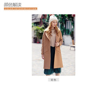 Load image into Gallery viewer, Camel single-row button-down long-sleeved woolen overcoat 97029