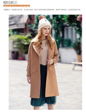 Load image into Gallery viewer, Camel single-row button-down long-sleeved woolen overcoat 97029