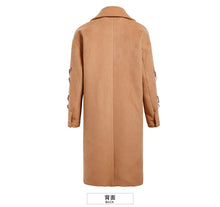 Load image into Gallery viewer, Camel single-row button-down long-sleeved woolen overcoat 97029