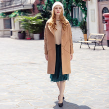 Load image into Gallery viewer, Camel single-row button-down long-sleeved woolen overcoat 97029