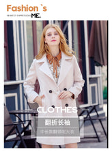 Load image into Gallery viewer, 2018 New Brand Women's Apparel Pure Collar Double-row Button Wool Overcoat 97031