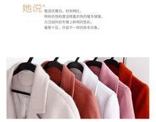Load image into Gallery viewer, 2018 New Brand Women's Apparel Pure Collar Double-row Button Wool Overcoat 97031